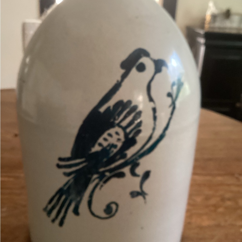 Antique Haynor Whiskey Lockbox 290   With blue bird 14” tall!